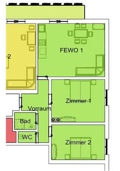 Grundriss Ferienwohnung 1